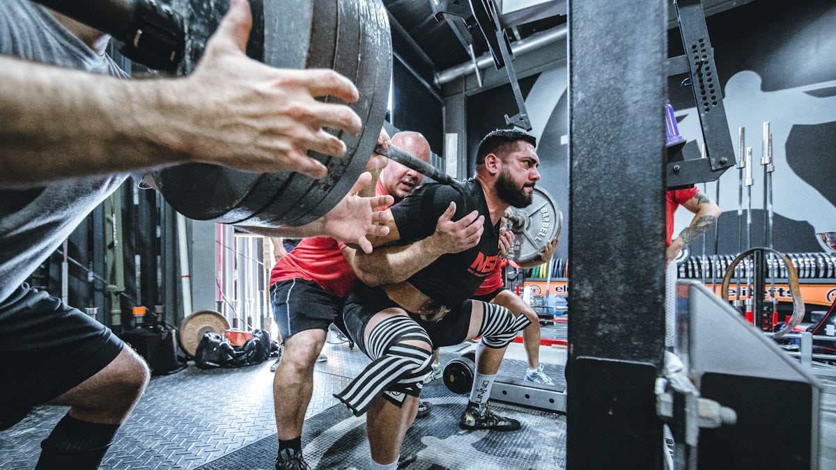 man taking exercise